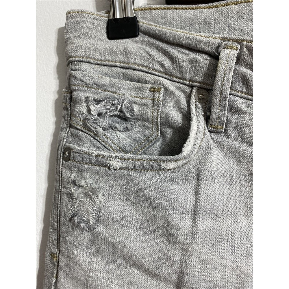 AGOLDE Jeans Women's 26 Gray Grey High Rise Ankle Skinny Stretch Distressed - Picture 7 of 14